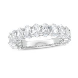 Previously Owned - 3.00 CT. T.W. Oval Lab-Created Diamond Anniversary Band in 14K White Gold (F/SI2)