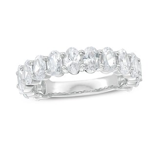 Previously Owned - 3.00 CT. T.W. Oval Lab-Created Diamond Anniversary Band in 14K White Gold (F/SI2)