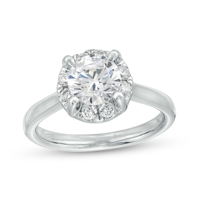 Previously Owned - 1.75 CT. T.W. Lab-Created Diamond Solitaire Frame Engagement Ring in 14K White Gold (F/SI2)|Peoples Jewellers
