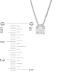 Previously Owned - 0.50 CT. Lab-Created Diamond Solitaire Pendant in 14K White Gold (F/SI2)