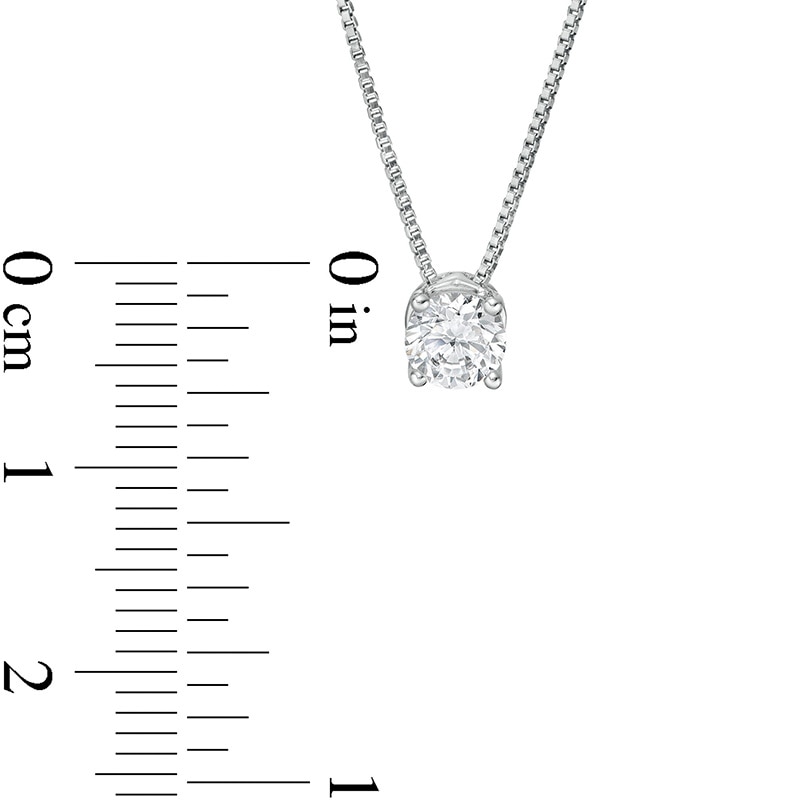 Previously Owned - 0.50 CT. Lab-Created Diamond Solitaire Pendant in 14K White Gold (F/SI2)|Peoples Jewellers