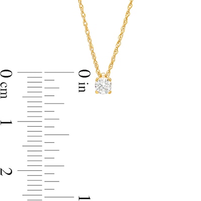 Previously Owned - 0.15 CT. Diamond Solitaire Pendant in 10K Gold (J/I3)