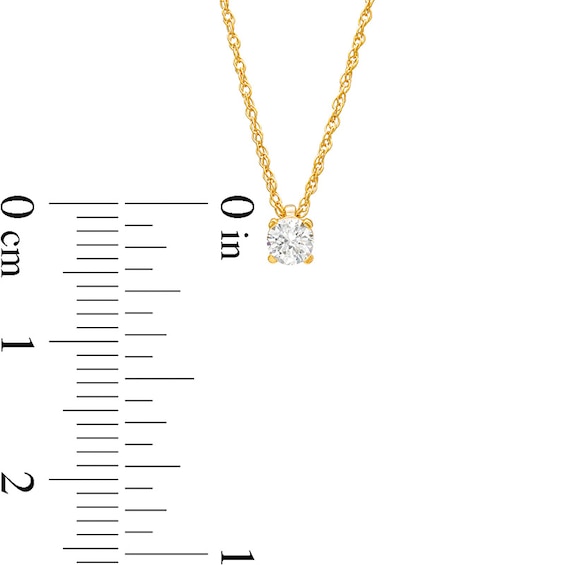 Previously Owned - 0.15 CT. Diamond Solitaire Pendant in 10K Gold (J/I3)