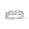 Previously Owned - 1.23 CT. T.W. Princess-Cut Lab-Created Diamond Five Stone Band in 14K White Gold (F/VS2)