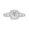 Previously Owned - 1.50 CT. T.W. Lab-Created Diamond Frame Engagement Ring in 14K White Gold (F/I1)