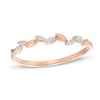 Thumbnail Image 1 of Previously Owned - Diamond Accent Beaded Leafy Vine Anniversary Band in 10K Rose Gold