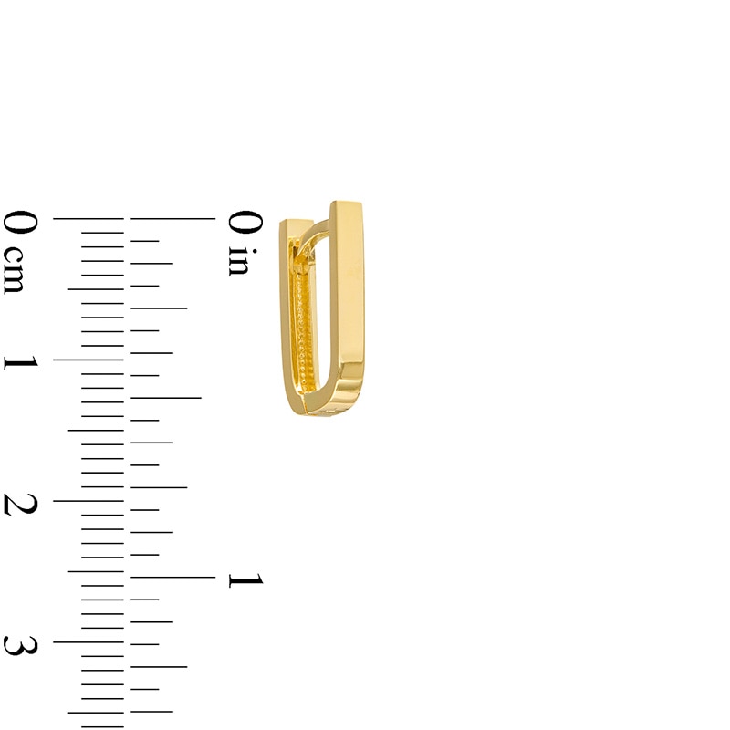 Previously Owned - 14.35mm U-Shaped Huggie Hoop Earrings in 10K Gold|Peoples Jewellers