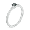 Previously Owned - 0.25 CT. T.W. Black and White Diamond Promise Ring in Sterling Silver