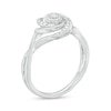 Thumbnail Image 2 of Previously Owned - 0.04 CT. T.W. Multi-Diamond Swirl Twist Shank Promise Ring in Sterling Silver