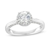 Thumbnail Image 1 of Previously Owned - 1.38 CT. T.W. Lab-Created Diamond Frame Engagement Ring in 14K White Gold (F/SI2)