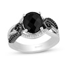 Thumbnail Image 0 of Previously Owned - Disney Treasures The Nightmare Before Christmas Onyx and 0.18 CT. T.W. Diamond Ring in Sterling Silver