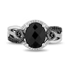 Previously Owned - Disney Treasures The Nightmare Before Christmas Onyx and 0.18 CT. T.W. Diamond Ring in Sterling Silver