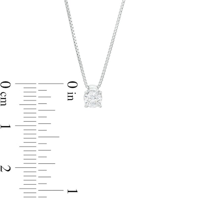 Previously Owned - 0.33 CT. Lab-Created Diamond Solitaire Pendant in 14K White Gold (F/SI2)