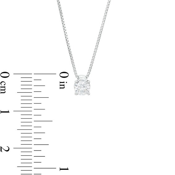 Previously Owned - 0.33 CT. Lab-Created Diamond Solitaire Pendant in 14K White Gold (F/SI2)