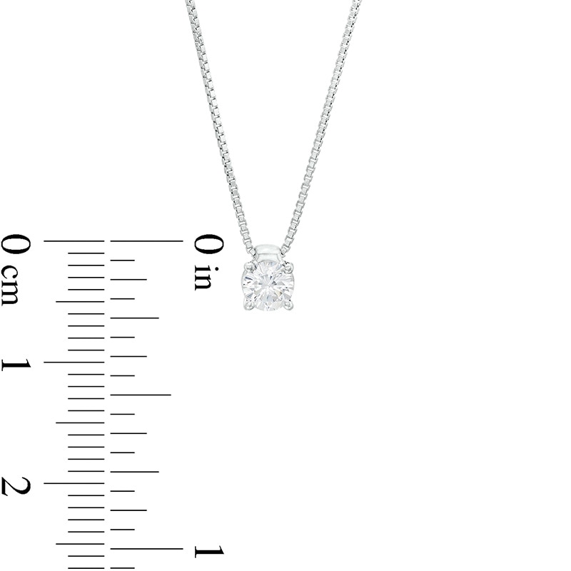Previously Owned - 0.33 CT. Lab-Created Diamond Solitaire Pendant in 14K White Gold (F/SI2)|Peoples Jewellers