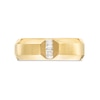 Previously Owned - Vera Wang Love Collection Men's 0.085 CT. T.W. Baguette Diamond Five Stone Wedding Band in 14K Gold