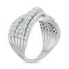 Previously Owned - 2.00 CT. T.W.  Lab-Created Diamond Multi-Row Bypass Ring in 14K White Gold (F/SI2)