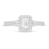 Thumbnail Image 3 of Previously Owned - Vera Wang Love Collection 0.69 CT. T.W. Emerald-Cut Diamond Frame Engagement Ring in 14K White Gold