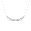 Previously Owned - 0.50 CT. T.W.  Lab-Created Diamond Curved Bar Necklace in 14K White Gold (F/SI2)