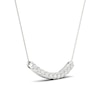 Thumbnail Image 1 of Previously Owned - 0.50 CT. T.W.  Lab-Created Diamond Curved Bar Necklace in 14K White Gold (F/SI2)