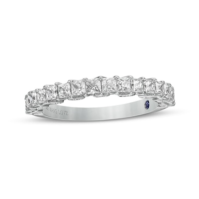 Previously Owned - Vera Wang Love Collection 0.95 CT. T.W. Princess-Cut Diamond Anniversary Band in 14K White Gold