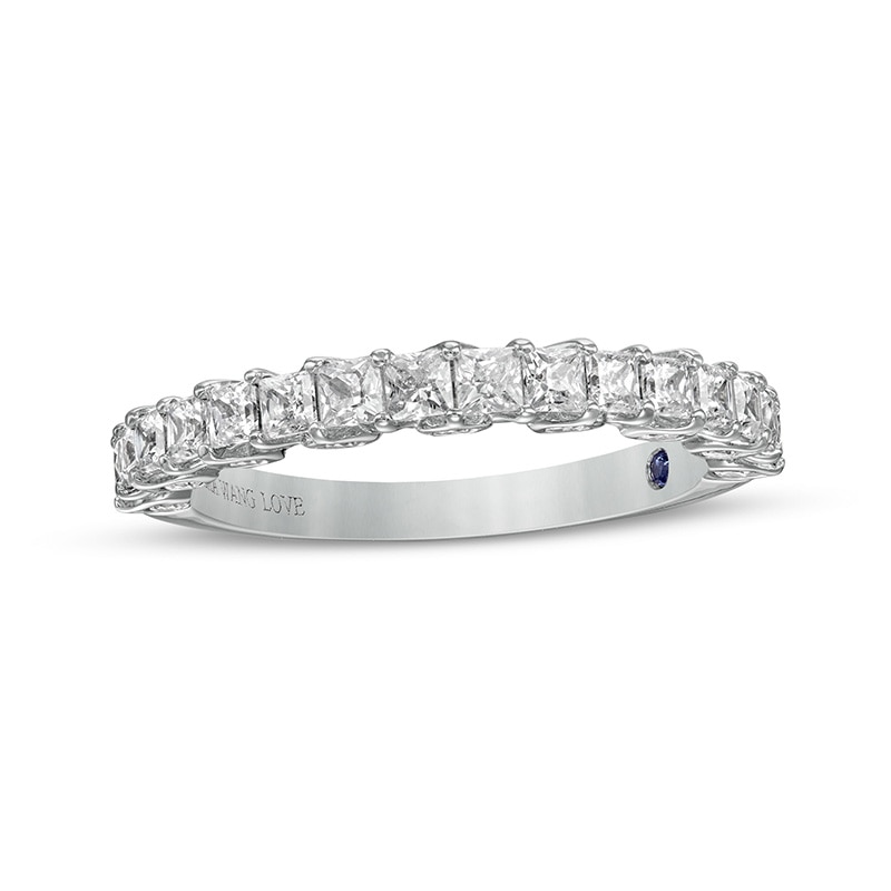 Main Image 1 of Previously Owned - Vera Wang Love Collection 0.95 CT. T.W. Princess-Cut Diamond Anniversary Band in 14K White Gold