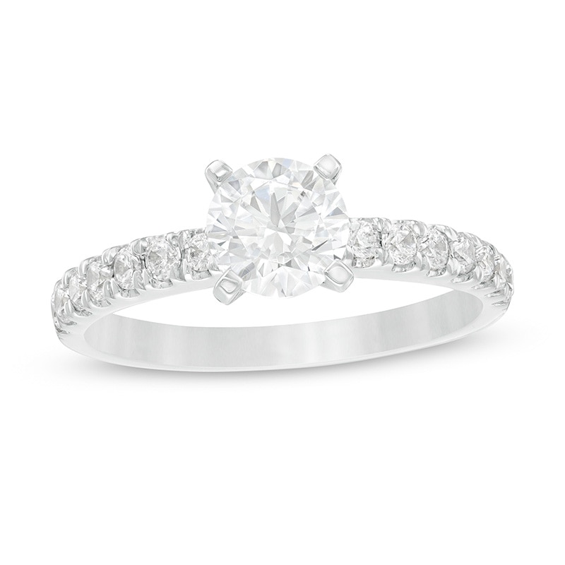 Previously Owned - 1.40 CT. T.W. Lab-Created Diamond Engagement Ring in 14K White Gold (F/SI2)|Peoples Jewellers