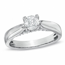 Previously Owned - 0.75 CT. T.W. Diamond Engagement Ring in 14K White Gold