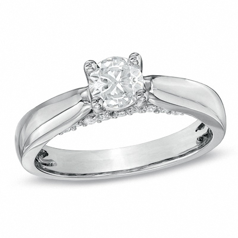 Previously Owned - 0.75 CT. T.W. Diamond Engagement Ring in 14K White Gold|Peoples Jewellers