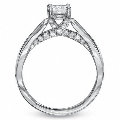 Previously Owned - 0.75 CT. T.W. Diamond Engagement Ring in 14K White Gold