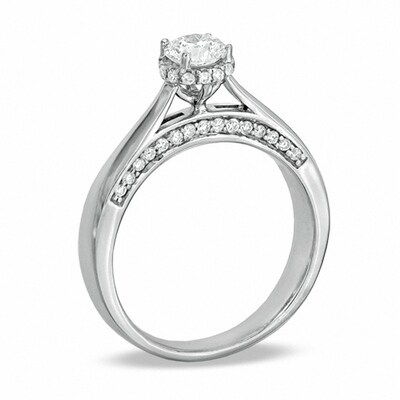 Previously Owned - 0.75 CT. T.W. Canadian Diamond Engagement Ring in 14K White Gold (I/I1)