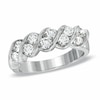 Thumbnail Image 0 of Previously Owned - 0.95 CT. T.W. Diamond Two Row Wedding Band in 18K White Gold (H/VS2)