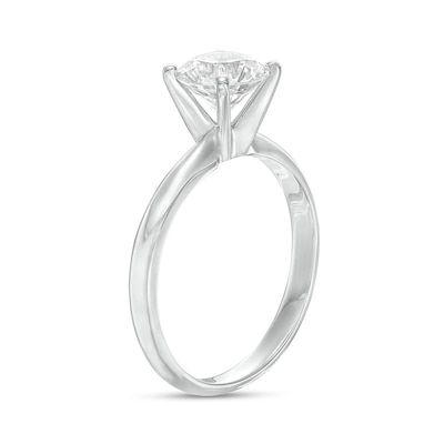 Previously Owned - 1.20 CT. Diamond Solitaire Engagement Ring in 14K White Gold (J/I3)