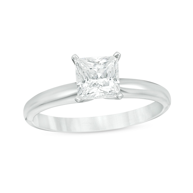 Previously Owned - 1.50 CT. Princess-Cut Diamond Solitaire Engagement Ring in 14K White Gold (J/I3)|Peoples Jewellers