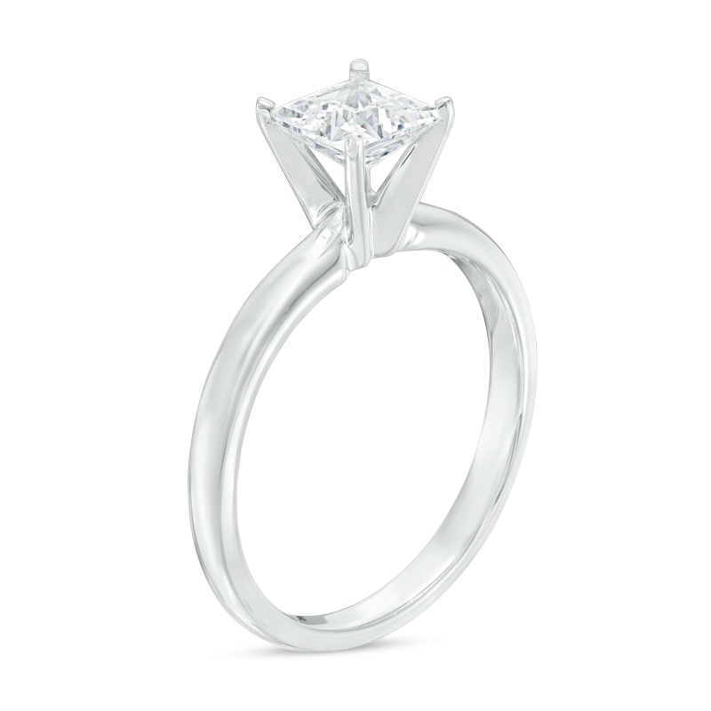 Previously Owned - 1.50 CT. Princess-Cut Diamond Solitaire Engagement Ring in 14K White Gold (J/I3)|Peoples Jewellers