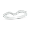 Thumbnail Image 0 of Previously Owned - Adrianna Papell 0.25 CT. T.W. Diamond Contour Wedding Band in 14K White Gold (F/I1)