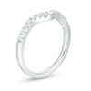 Thumbnail Image 1 of Previously Owned - Adrianna Papell 0.25 CT. T.W. Diamond Contour Wedding Band in 14K White Gold (F/I1)