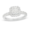 Previously Owned - 1.00 CT. T.W. Quad Princess-Cut Diamond Frame Engagement Ring in 14K White Gold