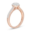 Previously Owned - 0.25 CT. T.W. Composite Diamond Oval Frame Promise Ring in 10K Rose Gold