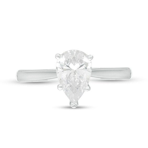 Previously Owned - 1.00 CT. Pear-Shaped Diamond Solitaire Engagement Ring in 14K White Gold (K/I3)