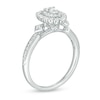 Thumbnail Image 2 of Previously Owned - 0.50 CT. T.W. Pear-Shaped Diamond Double Frame Engagement Ring in 14K White Gold - Size 7