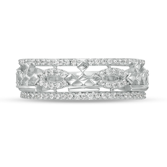 Previously Owned - Peoples Private Collection 0.25 CT. T.W. Diamond Crown Art Deco Ring in 10K White Gold