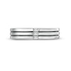 Thumbnail Image 4 of Previously Owned - Vera Wang Love Collection LE 0.065 CT. T.W. Baguette Diamond Trio Wedding Band in 14K White Gold