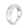 Previously Owned - Men's 0.085 CT. T.W. Diamond Single Edge Wedding Band in 10K White Gold