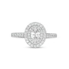 Thumbnail Image 3 of Previously Owned - 0.83 CT. T.W. Oval Diamond Double Frame Engagement Ring in 14K White Gold