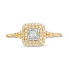 Previously Owned - 0.25 CT. T.W. Princess-Cut Diamond Double Frame Split Shank Engagement Ring in 10K Gold (I/I3)