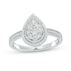 Thumbnail Image 0 of Previously Owned - 0.50 CT. T.W. Pear-Shaped Multi-Diamond Frame Ring in 10K White Gold