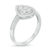 Thumbnail Image 2 of Previously Owned - 0.50 CT. T.W. Pear-Shaped Multi-Diamond Frame Ring in 10K White Gold
