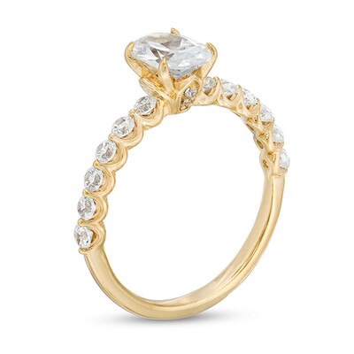 Previously Owned - 1.50 CT. T.W. Oval Lab-Created Diamond Engagement Ring in 14K Gold (F/SI2)