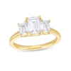 Thumbnail Image 0 of Previously Owned - 2.00 CT. T.W. Emerald-Cut Lab-Created Diamond Three Stone Engagement Ring in 14K Gold (F/SI2)